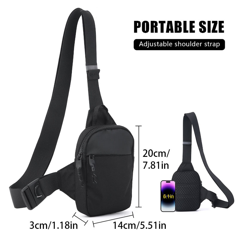 Canvas Backpack Casual - New Sports Chest Bag Men's Small