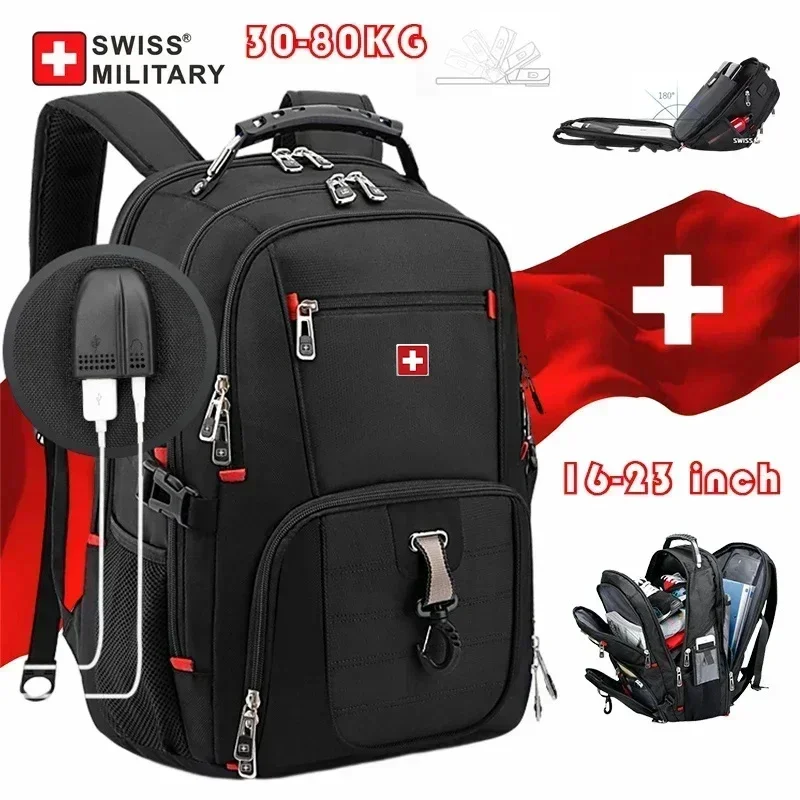 Rucksack Military Style - SWISS 17' Laptop Backpack Waterproof USB