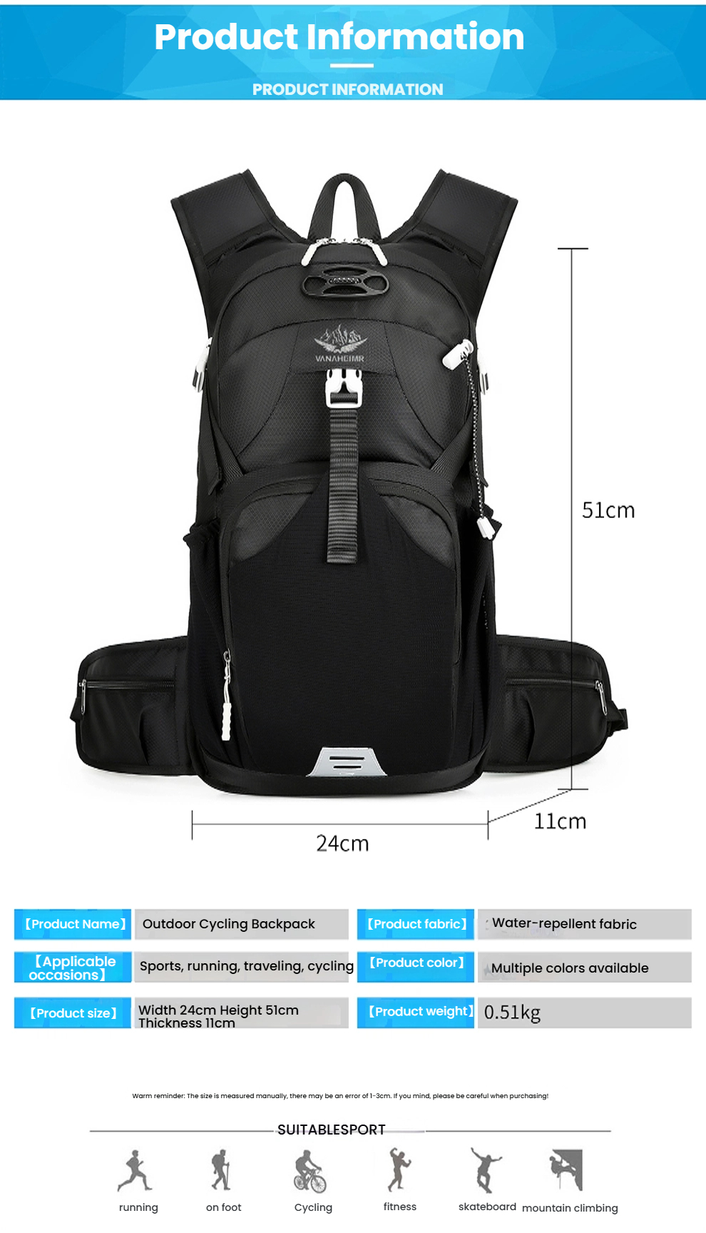 20L Bicycle Cycling Backpack O - Hydration Pack Outdoor incelemesi ve fiyatı