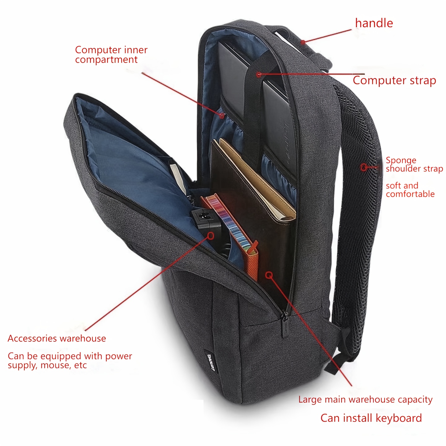 Lenovo B210 backpack | 14 inch - Laptop Backpack 15.6 incelemesi ve fiyatı