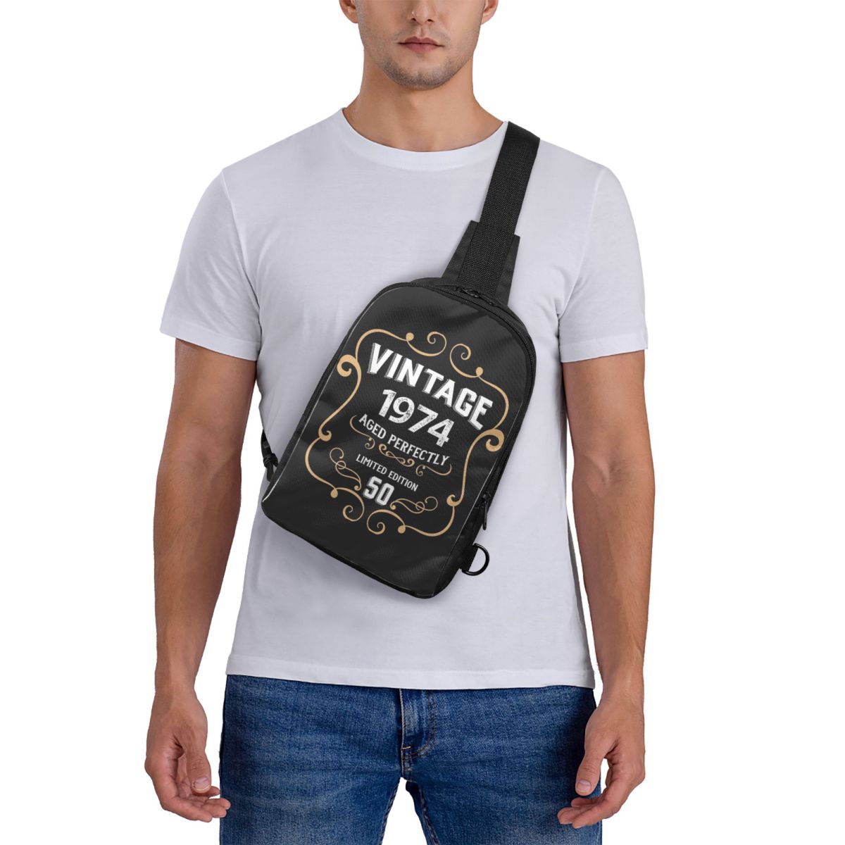 50th Birthday Vintage 1974 Age - Sling Backpack Shoulder incelemesi ve fiyatı