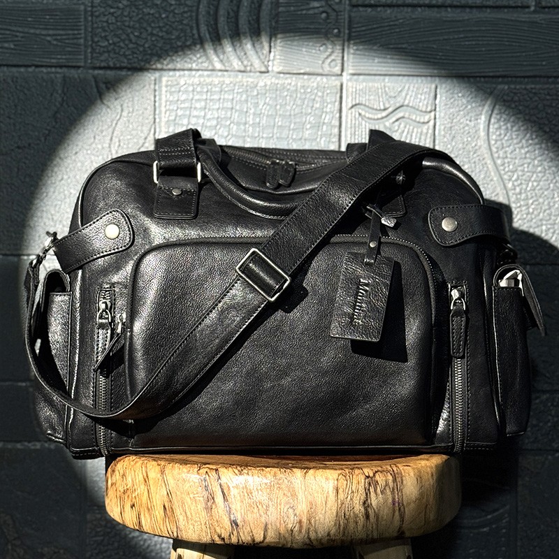 Vintage vegetable tanned leath - Canvas Backpack Casual incelemesi ve fiyatı