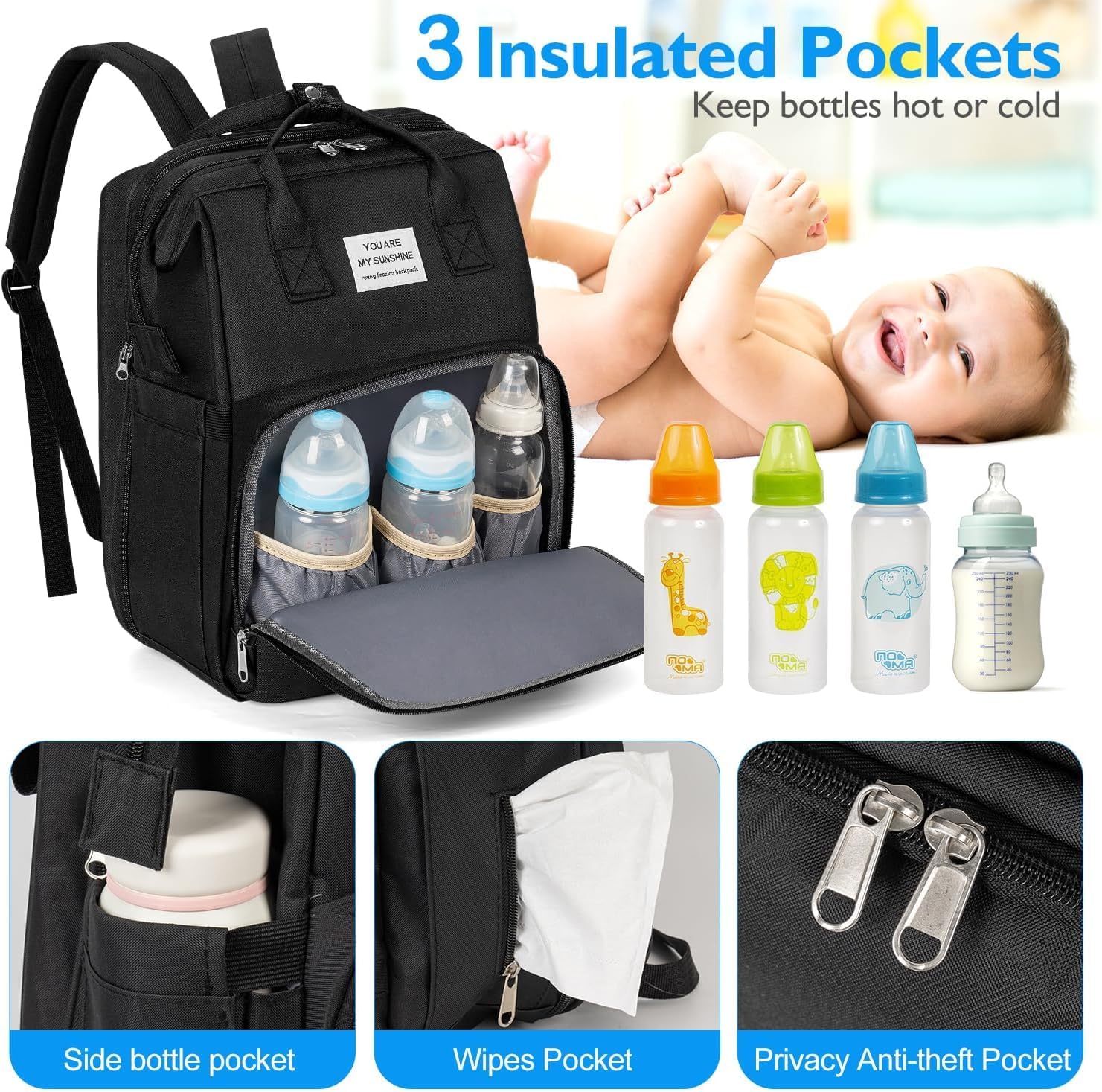 Baby Diaper Bags Backpack Larg - Backpack Diaper Bag incelemesi ve fiyatı