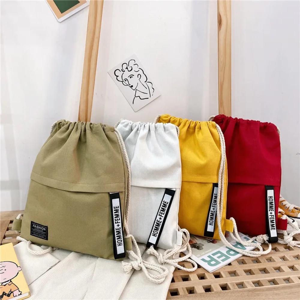 Student Canvas Bag Drawstring  - Canvas Backpack Casual incelemesi ve fiyatı