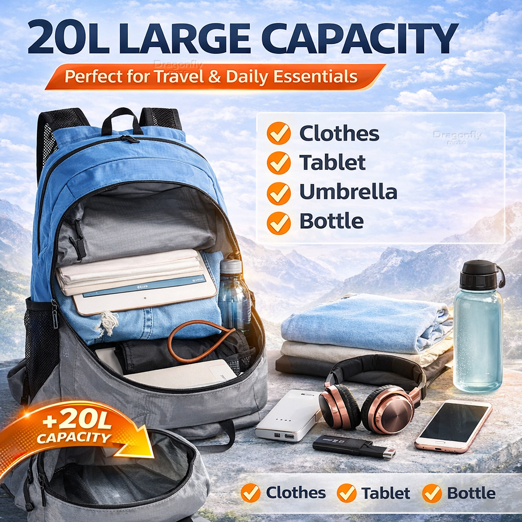 20L Foldable Motorcycle Backpa - Foldable Backpack Small incelemesi ve fiyatı
