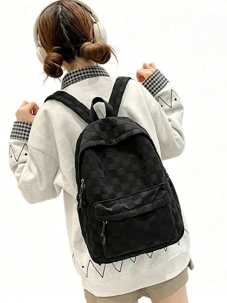 Womens Patchwork Plaid Faux Fu - Fashion Backpack Women incelemesi ve fiyatı