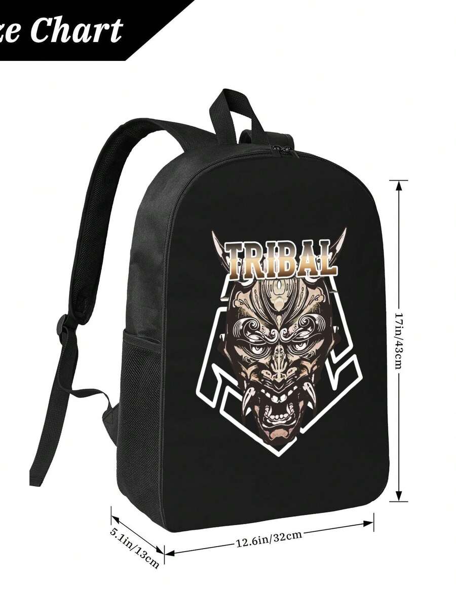 Tribal Demon Print Waterproof  - Travel Backpack Anti Theft incelemesi ve fiyatı
