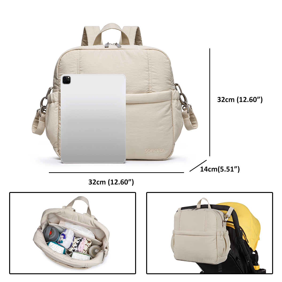 Soboba Large Capacity Diaper B - Backpack Diaper Bag incelemesi ve fiyatı