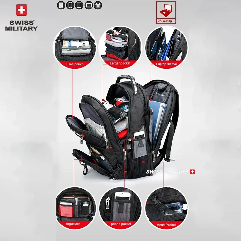 SWISS 17' Laptop Backpack Wate - Rucksack Military Style incelemesi ve fiyatı