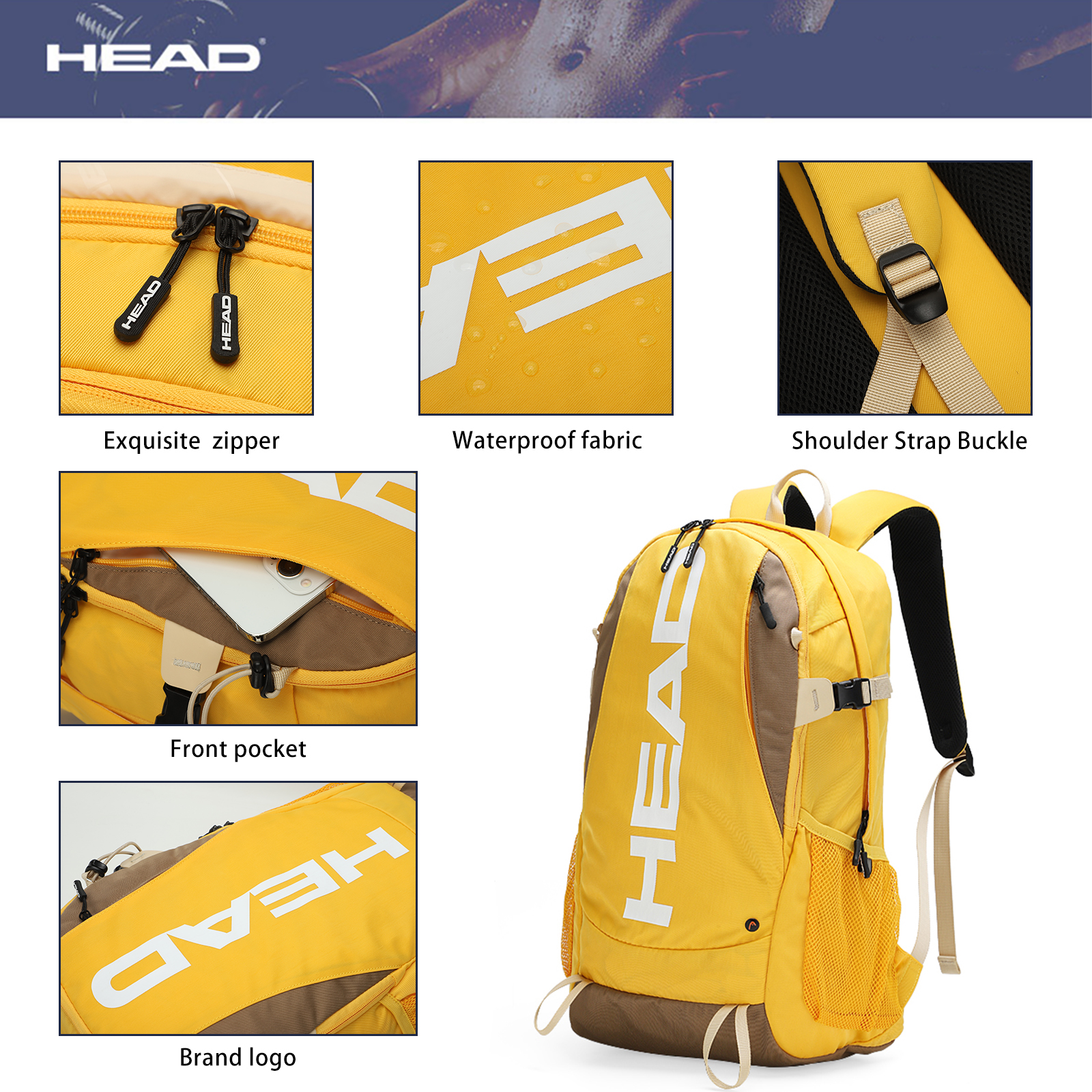HEAD Waterproof Sport Gym Back - Laptop Backpack 15.6 incelemesi ve fiyatı